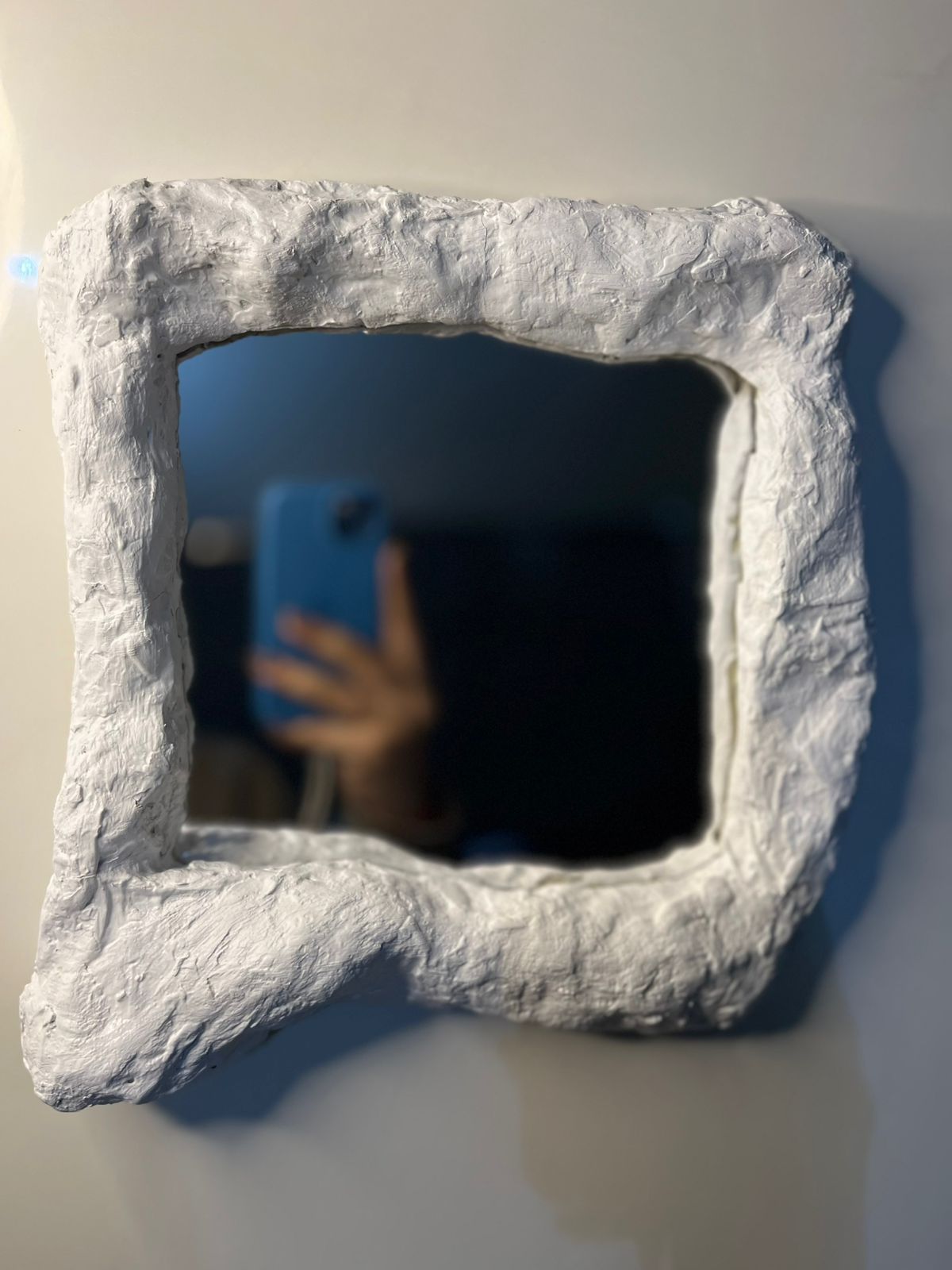 White Textured Mirror
