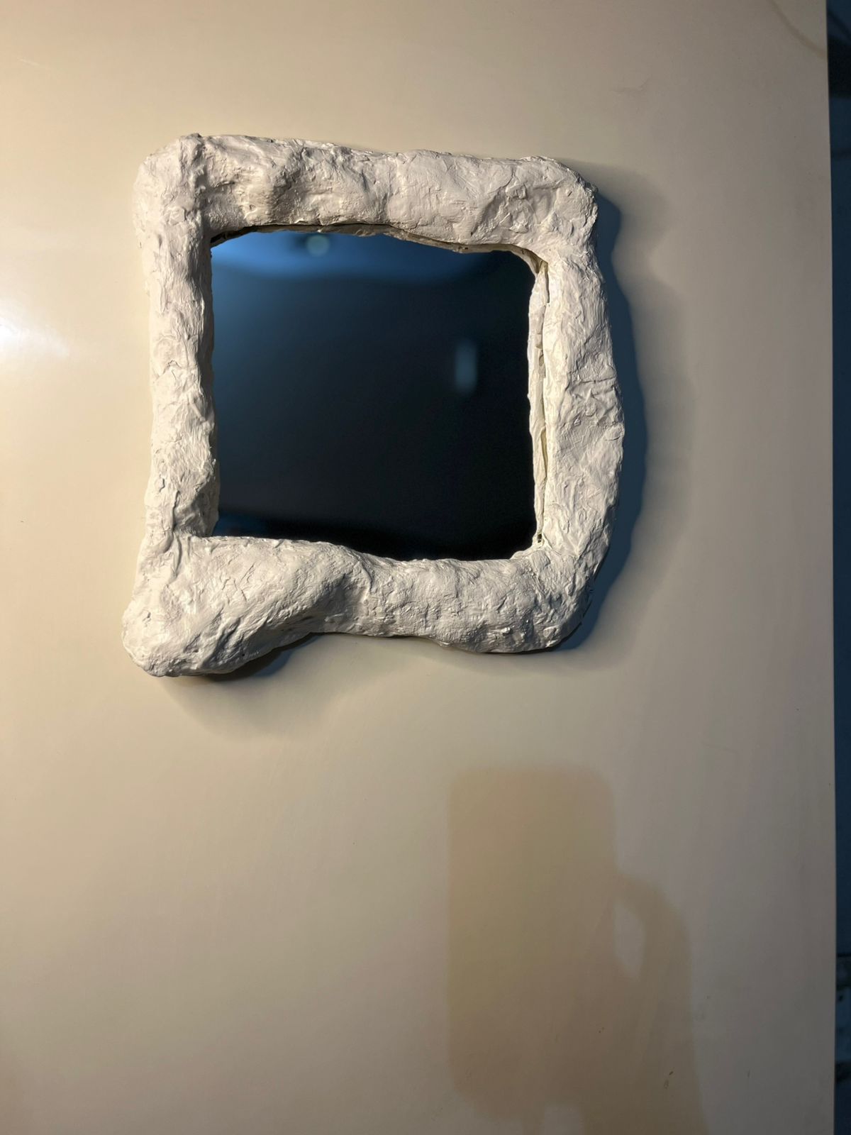 White Textured Mirror