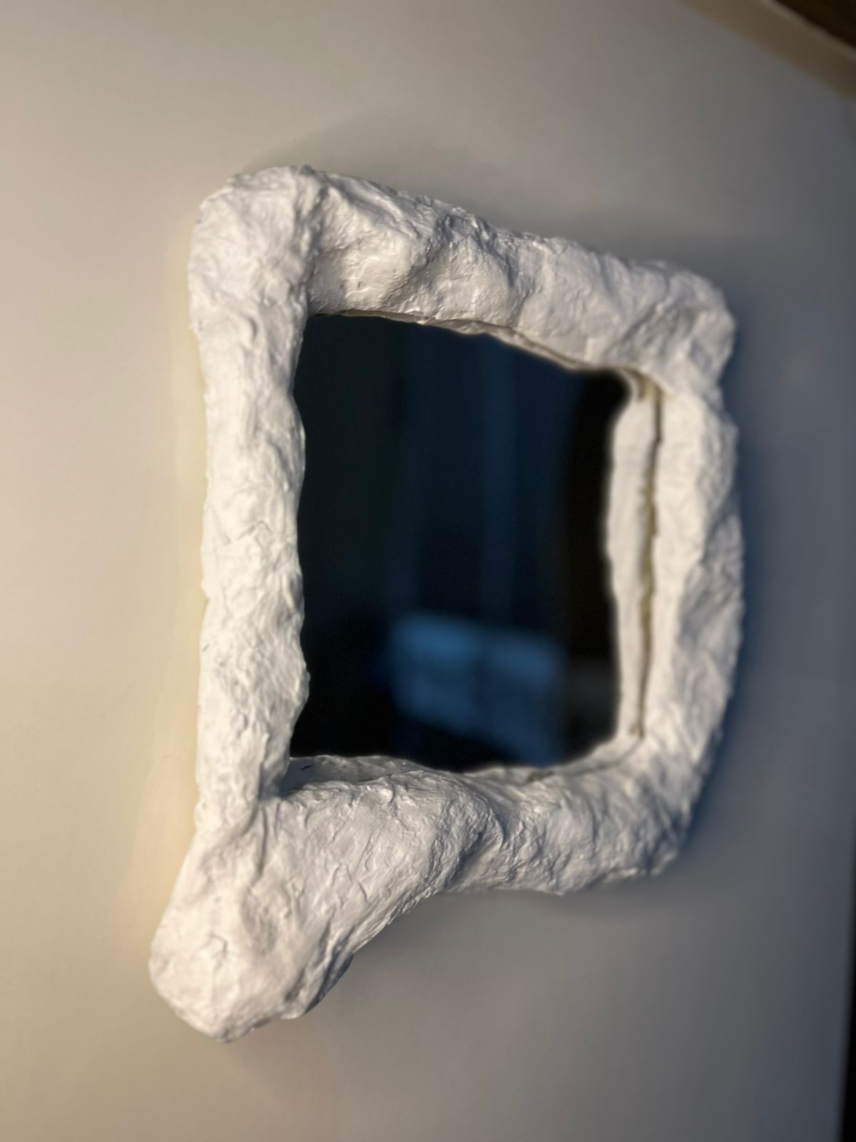 White Textured Mirror